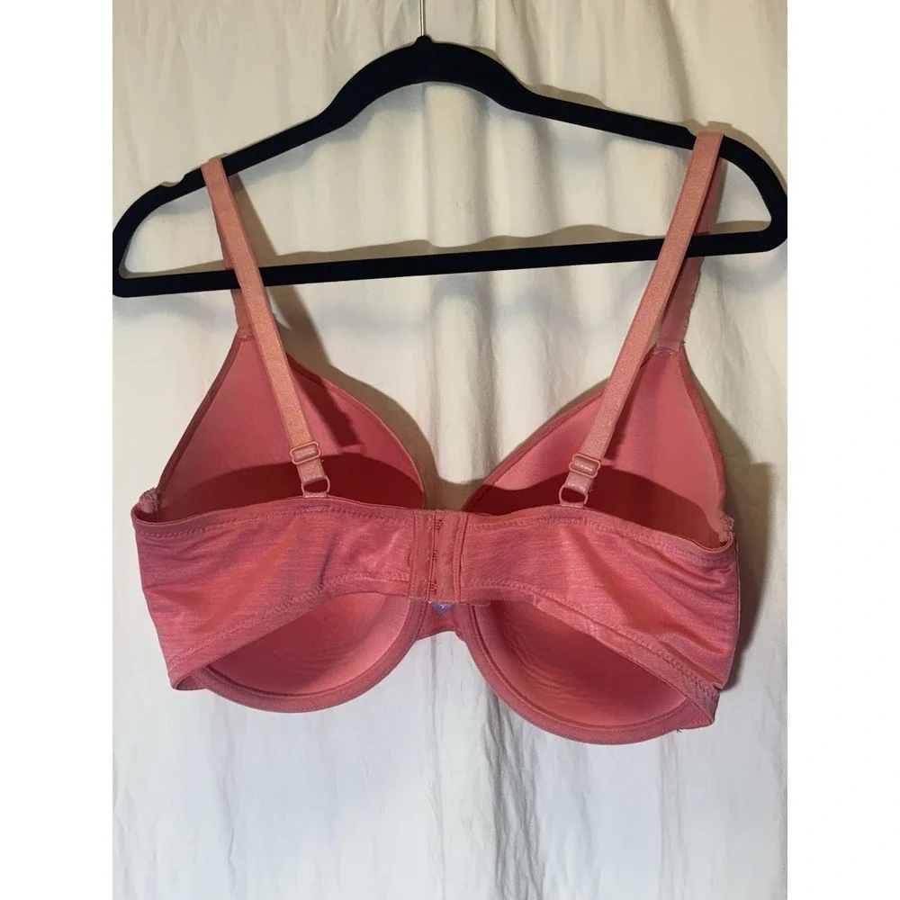 Secret Treasures‎ Bra 38DDD Pink Tailored T-Shirt Underwire Lightly Padded Coral